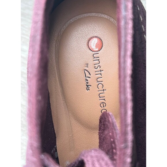 Unstructured by Clarks‎ beautiful purple suede size 7 shoe - Picture 3 of 7